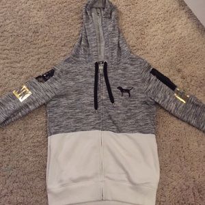 Pink full zip hoodie. Size XS. Worn a few times.