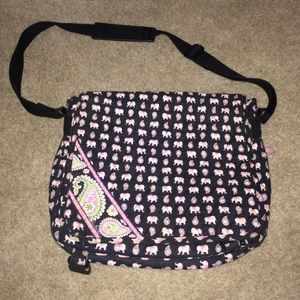 Pink Elephant Retired Vera Bradley Messenger Bag