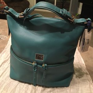 Teal leather Dooney & Bourke shoulder bag