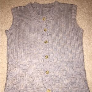 Hand Knitted Beige/Tan Vest