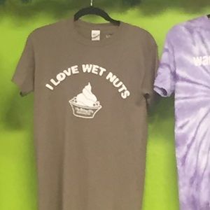 Skinny Dip Frozen Yogurt "I Love Wet Nuts" tshirt