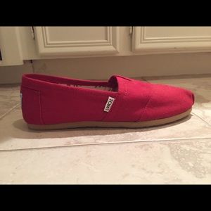 Red Toms slip on shoes
