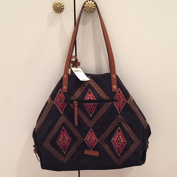 Lucky Brand Tribal Leather Tote - NWT