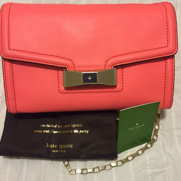 NEW KATE SPADE Pink Carroll Park Leather Bag - Picture 4 of 4
