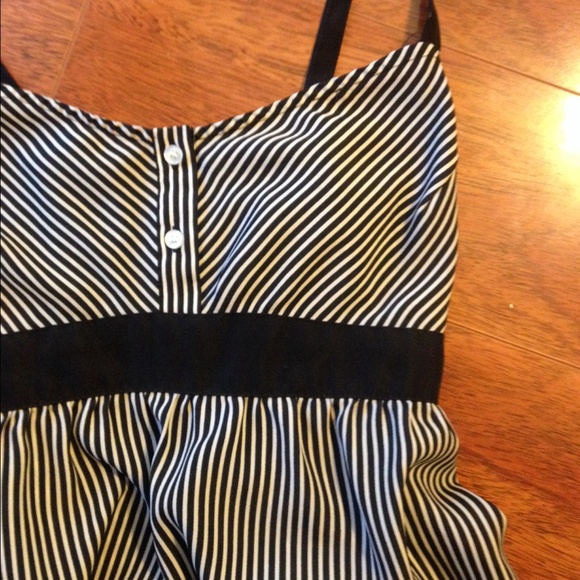 Striped tie back top
