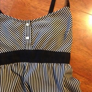Striped tie back top