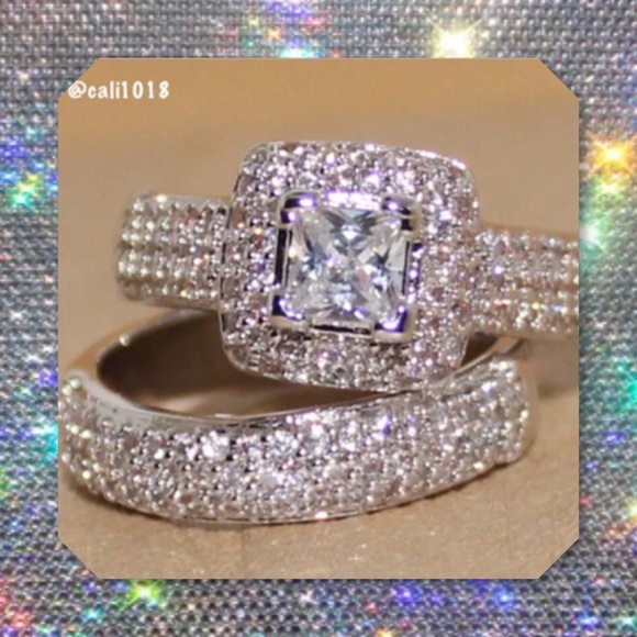 5⭐️ITEM HP🎉🎉New 134PC Topaz Wedding Ring Set - Picture 2 of 6