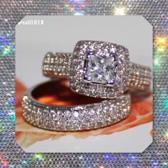 5⭐️ITEM HP🎉🎉New 134PC Topaz Wedding Ring Set - Picture 3 of 6