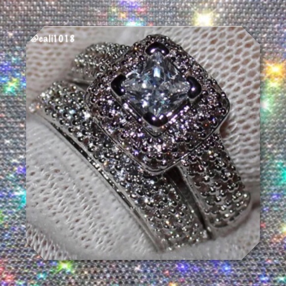 5⭐️ITEM HP🎉🎉New 134PC Topaz Wedding Ring Set - Picture 4 of 6