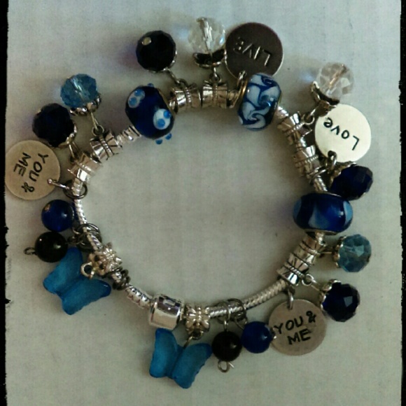 Bedazzle Pearls  Dangling Bracelet