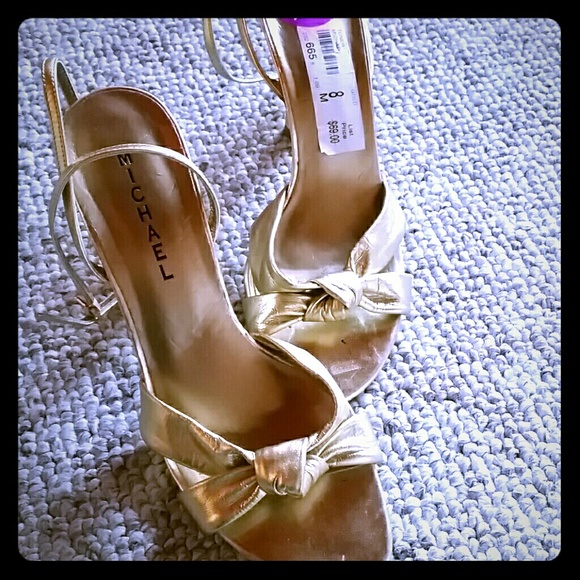 Michael gold ankle wrap heels