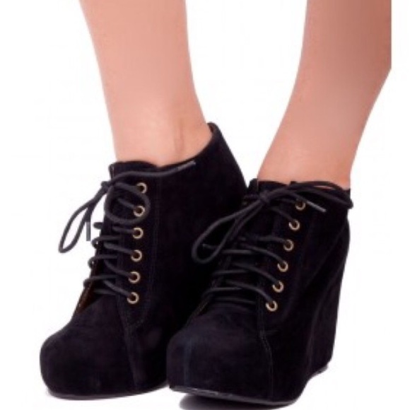 Jeffrey Campbell Shoes - Jeffrey Campbell 99 Lace-Up Booties in Black
