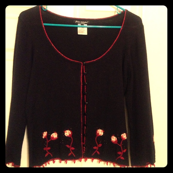 Betsey Johnson embroidered sweater