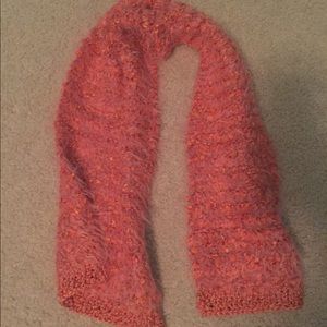 Hand Knitted Pink/Orange Scarf