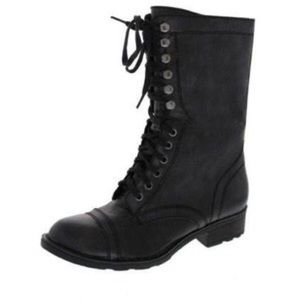 Guess black lace up combat boots
