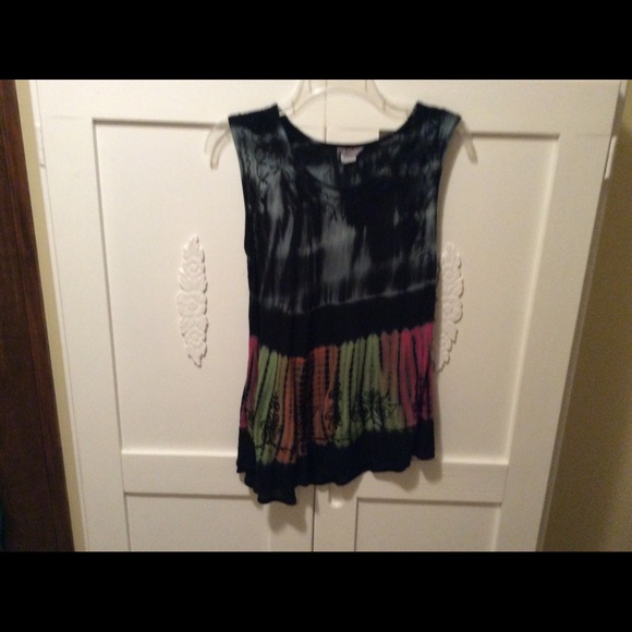 Multi color gauze top