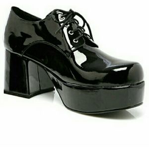 Black Mens platform shoes.