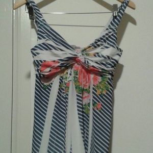 Medium Sized Striped/Floral Top