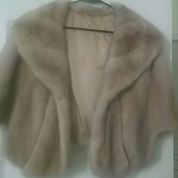 Genuine mink cape