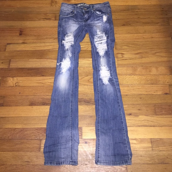Distressed ripped denim jeans - Picture 1 of 4