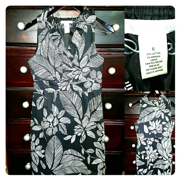 Beautiful classy fitted dress. Black and white