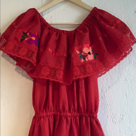 Boho Vintage Mexican Dress