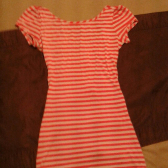 Medium Sized Francesca Orange Striped Dress