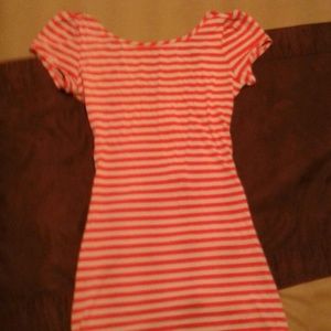 Medium Sized Francesca Orange Striped Dress
