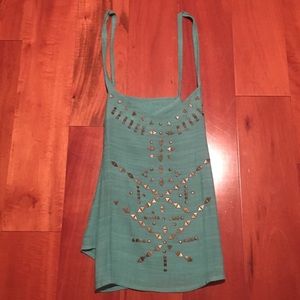 Anthropologie (Lucca couture) turquoise top