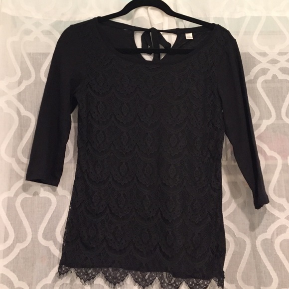 Black Lace Blouse - Picture 1 of 3