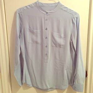 Equipment pale blue blouse size S round collar