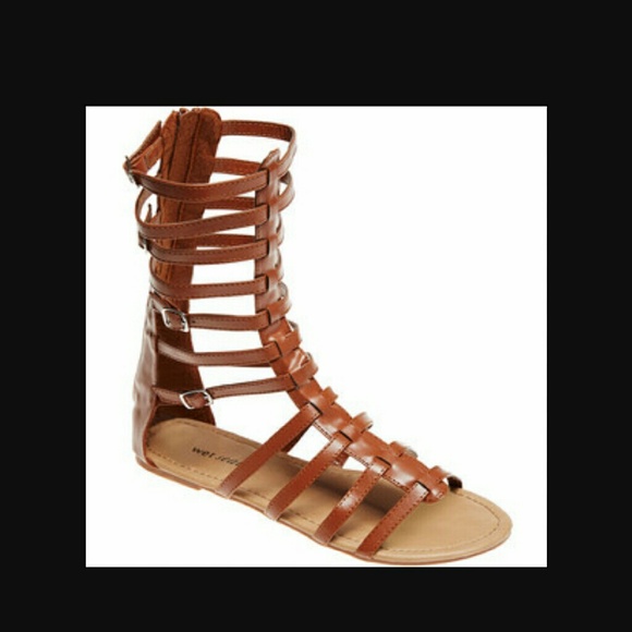 Brown gladiator sandals