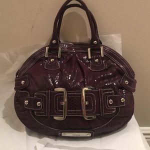 BRAND NEW GUESS PURSE purple snakeskin