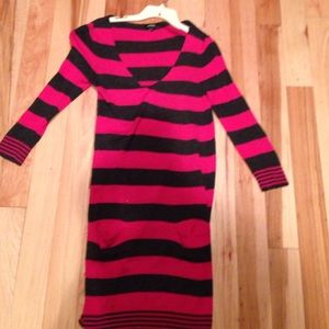 Express - striped sweater material dress