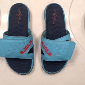 Nike LeBron slides.