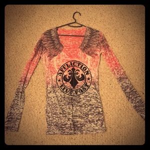 Affliction long sleeve tee small