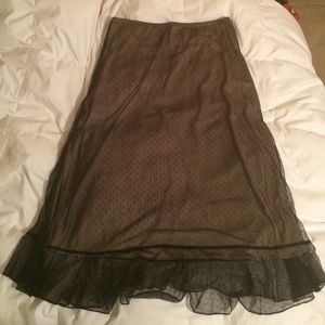 Long skirt with lace detail