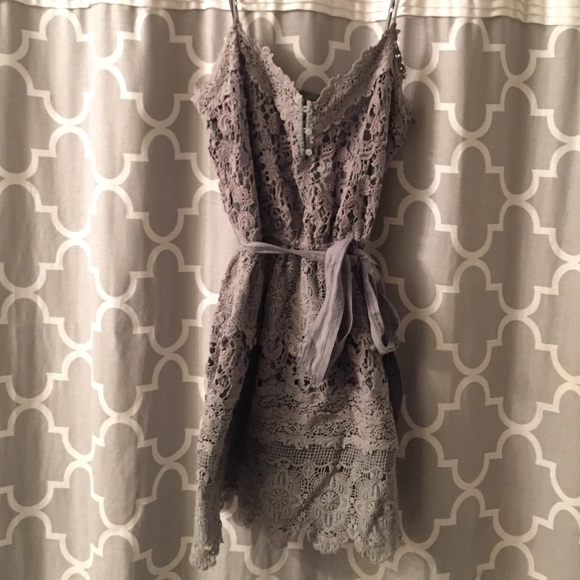Grey lace dress
