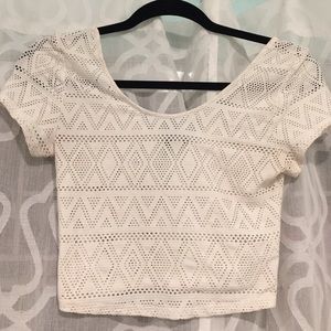 White Jersey Crop Top