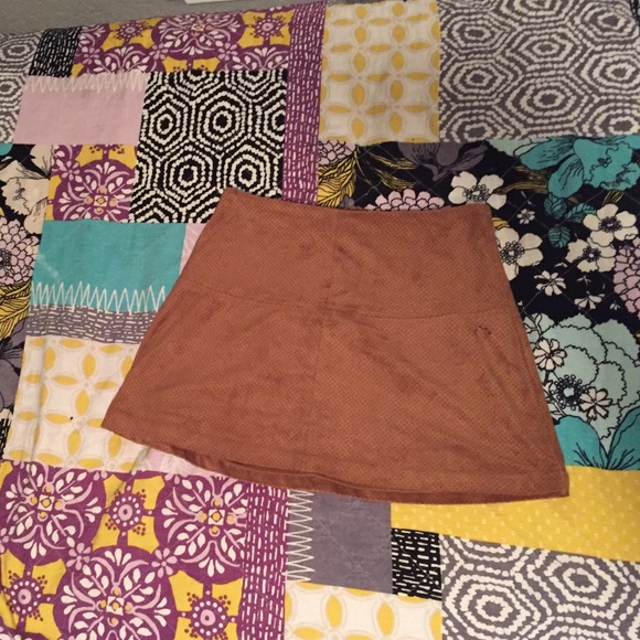 Suede skirt