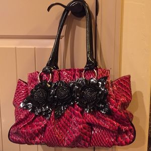 Red Snakeskin Purse