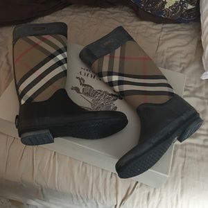 Burberry rain boots