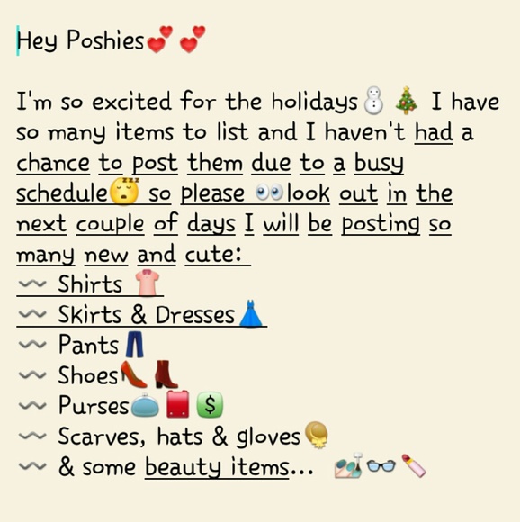 New items