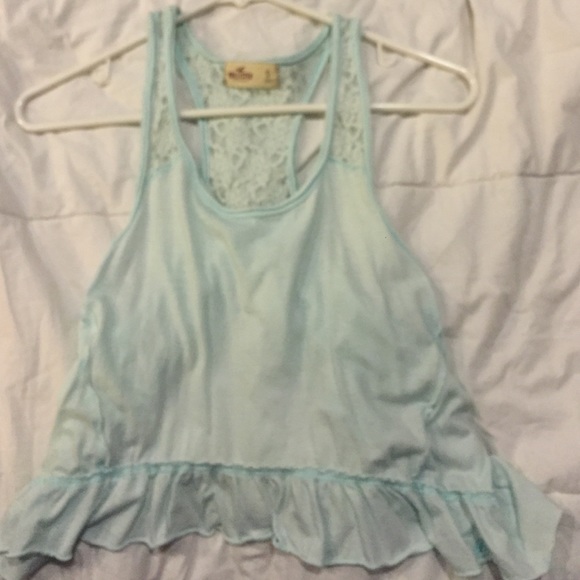 Blue racerback tank top