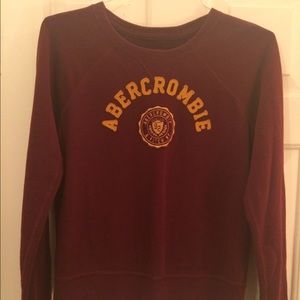 Red cozy Abercrombie sweater