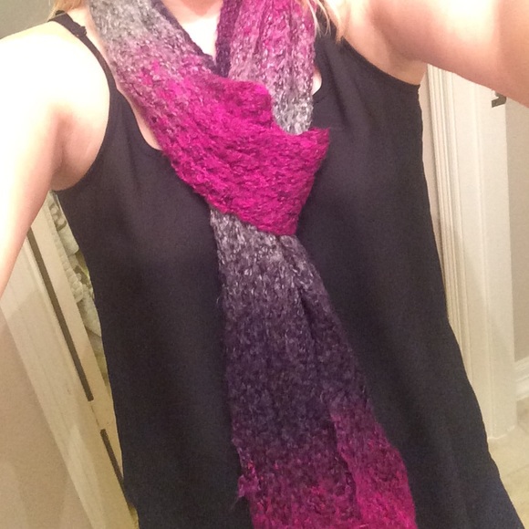 very warm knitted scarf