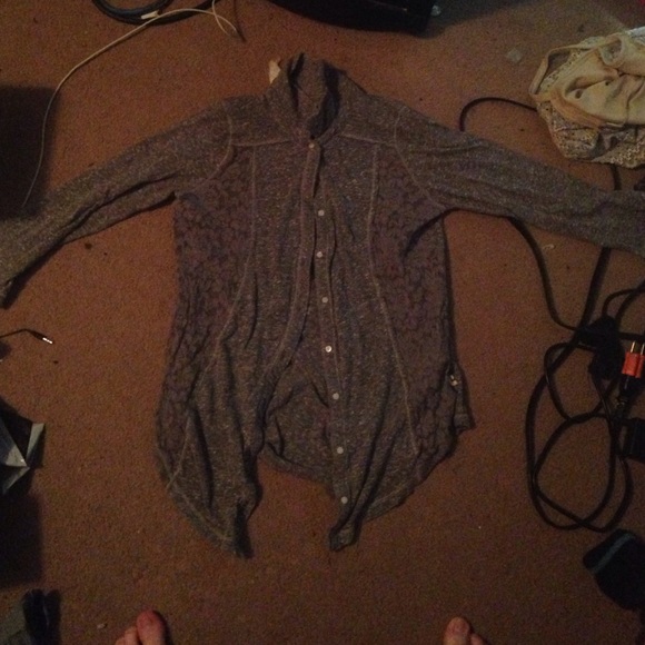 Grey Button up Hollister shirt