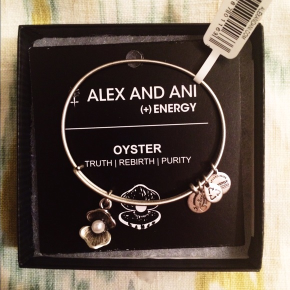 Alex and Ani Oyster Charm Bangle Bracelet