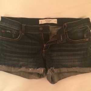 Abercrombie dark blue jeans shorts