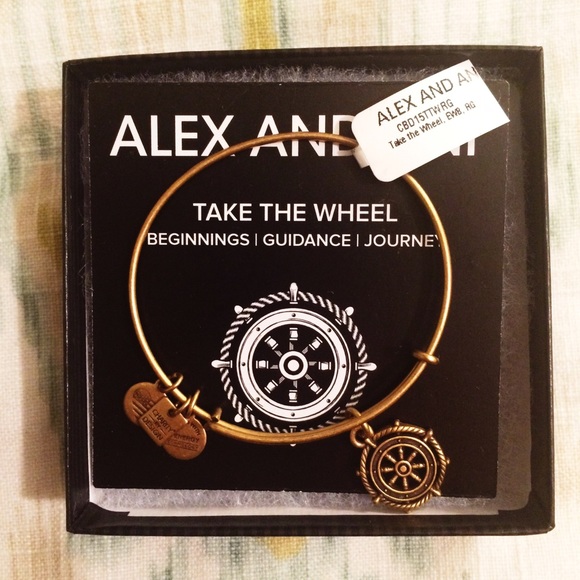 Alex and Ani Take the Wheel Charm Bangle